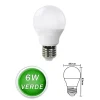 LAMPADINE LED SFERA 6 W E27 LUCE COLORATA VERDE BLU ROSSA LAMPADA GLOBO G45