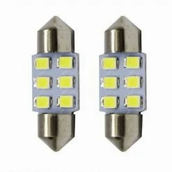 LAMPADINE POSIZIONE MAXTECH SV8.5-3528 31MM 12V 6LED LAMPADINE ULTRA LUMINOSE 6000K