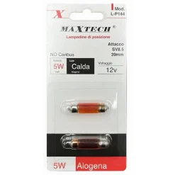LAMPADINE POSIZIONE SV8.5 39 MM 12V 5 W AUTO NO CANBUS LUCE CALDA ALOGENA L-P144