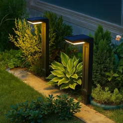 LAMPIONCINO PALETTO LED CON PANNELLO SOLARE PICCHETTO DA GIARDINO CCT IP65 200LM YH0802-3C