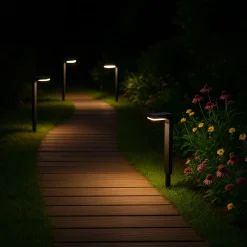 LAMPIONCINO PALETTO LED CON PANNELLO SOLARE PICCHETTO DA GIARDINO CCT IP65 200LM YH0802-3C