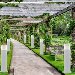 LAMPIONE DA GIARDINO MODERNO 44CM LAMPADA DA TERRA VIALETTI E27 ESTERNO IP44 529PA-B440