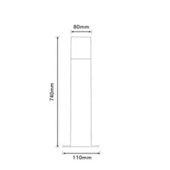 LAMPIONE DA GIARDINO MODERNO 74 CM ILLUMINAZIONE PER ESTERNO CON ATTACCO E27 IP44 740