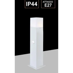 LAMPIONE ESTERNO CON SENSORE MOVIMENTO E27 LAMPADA DA TERRA LAMPIONCINO IP44 H440