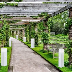 LAMPIONE ESTERNO CON SENSORE MOVIMENTO E27 LAMPADA DA TERRA LAMPIONCINO IP44 H440