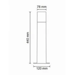 LAMPIONE ESTERNO IN ALLUMINIO ATTACCO E27 LAMPADA DA TERRA LAMPIONCINO IP44 B440