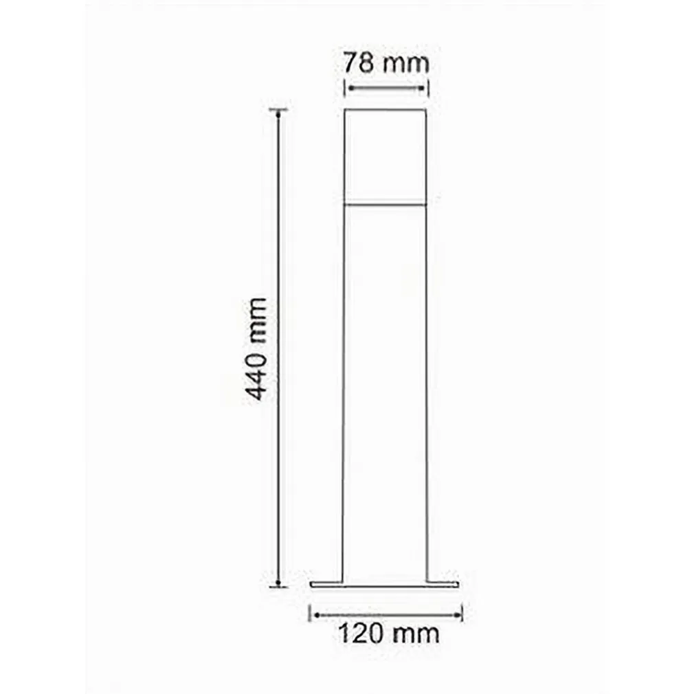 LAMPIONE ESTERNO IN ALLUMINIO ATTACCO E27 LAMPADA DA TERRA LAMPIONCINO IP44 B440