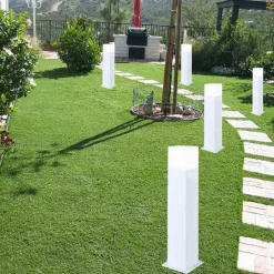 LAMPIONE ESTERNO IN ALLUMINIO ATTACCO E27 LAMPADA DA TERRA LAMPIONCINO IP44 B440