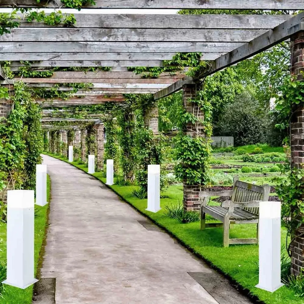 LAMPIONE ESTERNO IN ALLUMINIO ATTACCO E27 LAMPADA DA TERRA LAMPIONCINO IP44 B440