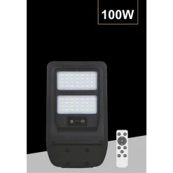 LAMPIONE FARETTO SOLARE 100W CON SENSORE CREPUSCOLARE LUCE NATURALE 4000K TR-100W