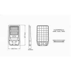 LAMPIONE FARETTO SOLARE 100W CON SENSORE CREPUSCOLARE LUCE NATURALE 4000K TR-100W