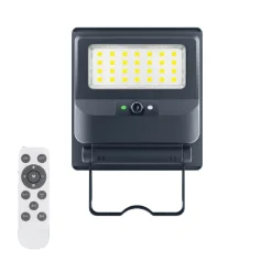 LAMPIONE FARO CON PANNELLO SOLARE 50 WATT SENSORE CREPUSCOLARE LUCE FREDDA IP65 ES-P-50F