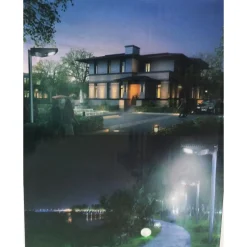 LAMPIONE FARO FARETTO SOLARE LAMPADA 60 LED SMD PER ESTERNI 30W PANNELLO SOLARE