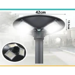 LAMPIONE FARO GIARDINO STRADALE CREPUSCOLARE UFO PANNELLO SOLARE 300 W TX-8090