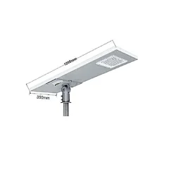 LAMPIONE FARO LED 500W STRADALE CREPUSCOLARE CON PANNELLO SOLARE IP65 SL-500W-LP