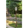 LAMPIONE GIARDINO LANTERNA VETRO E27 LUCE ESTERNO ALLUMINIO 178X24CM BRONZO ES35