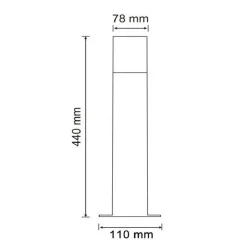 LAMPIONE GIARDINO PER VIALETTI LAMPIONCINO ROSSO RUGGINE DA ESTERNO IP44 ATTACCO E27 B440