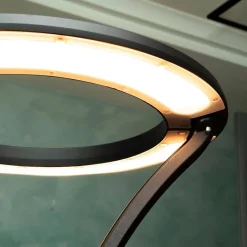 LAMPIONE MODERNO LED 100W CERCHIO FUNGO IP65 LUCE ESTERNI GIARDINO CORTILE GD-100W