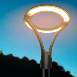 LAMPIONE MODERNO LED 100W CERCHIO FUNGO IP65 LUCE ESTERNI GIARDINO CORTILE GD-100W