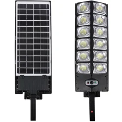 LAMPIONE SOLARE DA 10000 LUMEN CON SENSORE DI MOVIMENTO E TELECOMANDO A LED IP65