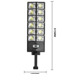 LAMPIONE SOLARE DA 10000 LUMEN CON SENSORE DI MOVIMENTO E TELECOMANDO A LED IP65