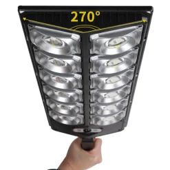 LAMPIONE SOLARE DA 10000 LUMEN CON SENSORE DI MOVIMENTO E TELECOMANDO A LED IP65