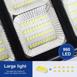 LAMPIONE SOLARE 6500K ILUMINAZIONE STRADALE PER CAMPI DA BASKET STRADE PARCHI GIOCHI