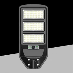 LAMPIONE SOLARE LED 180W SENSORE MOVIMENTO PIR TELECOMANDO IP65 ESTERNO J02-180W-F