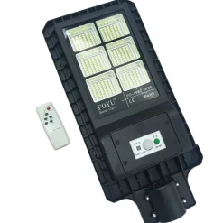 LAMPIONE STRADALE LED 120 W PANNELLO SOLARE FOTOVOLTAICO CON TELECOMANDO LUCE