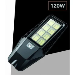 LAMPIONE STRADALE LED FARETTO SOLARE ESTERNO LUCE FREDDA 120 W SL-606-200-6500K