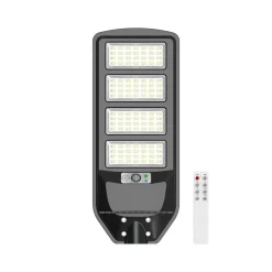 LAMPIONE STRADALE LED PANNELLO SOLARE CON SENSORE PIR LUCE FREDDA 6500K IP65 J02-220W-F