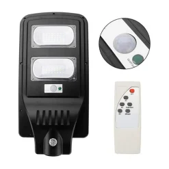 LAMPIONE STRADALE LED 60W PANNELLO FOTOVOLTAICO ENERGIA SOLARE CREPUSCOLARE IP65