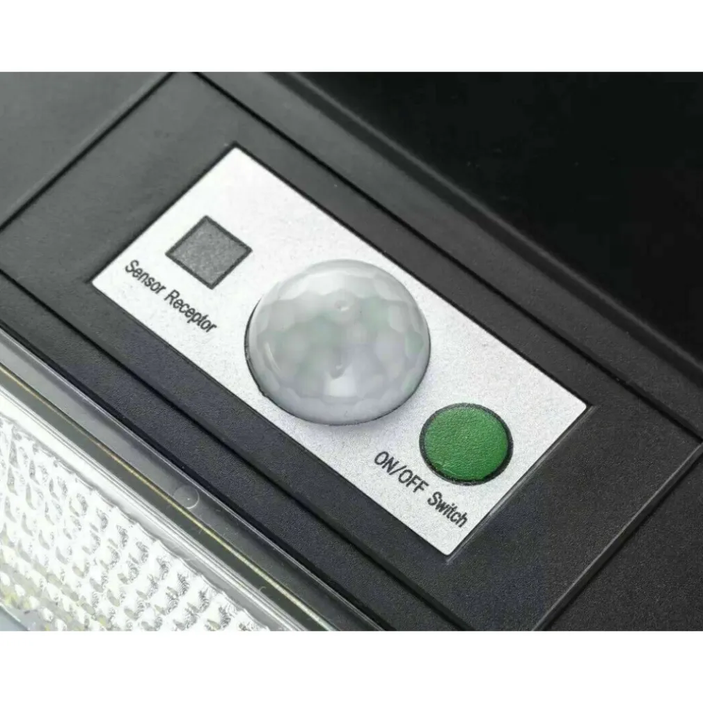 LAMPIONE STRADALE 120LED 120W PANNELLO FOTOVOLTAICO ENERGIA SOLARE ESTERNO IP65