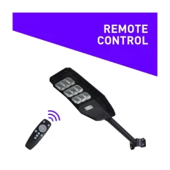 LAMPIONE STRADALE LUCE ENERGIA SOLARE LED 100WATT SENSORE PIR STAFFA TELECOMANDO