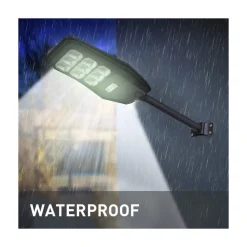 LAMPIONE STRADALE LUCE ENERGIA SOLARE LED 100WATT SENSORE PIR STAFFA TELECOMANDO