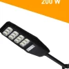 LAMPIONE STRADALE LUCE ENERGIA SOLARE LED 200WATT SENSORE PIR STAFFA TELECOMANDO