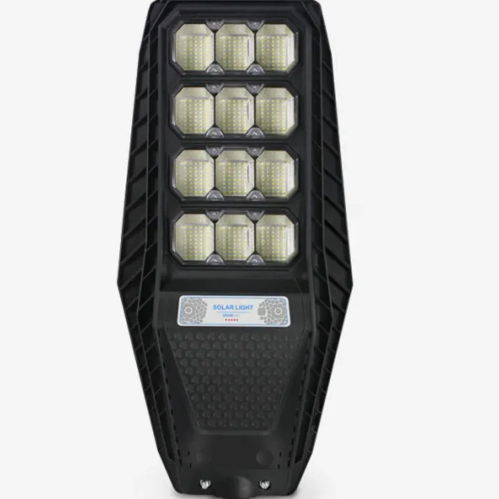 LAMPIONE STRADALE LUCE ENERGIA SOLARE LED 200WATT SENSORE PIR STAFFA TELECOMANDO