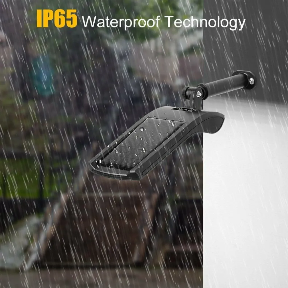 LAMPIONE STRADALE PANNELLO ENERGIA SOLARE FARO FOTOVOLTAICO ESTERNO 36 LED LUCE