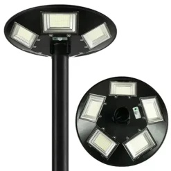 LAMPIONE UFO LED SOLARE 350W SENSORE MOVIMENTO CREPUSCOLARE LUCE FREDDA 6500K IP65