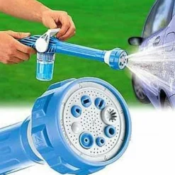 LANCIA PISTOLA IDROPULITRICE AUTO MOTO CAMPER GIARDINO 8 GETTI REGOLABILI