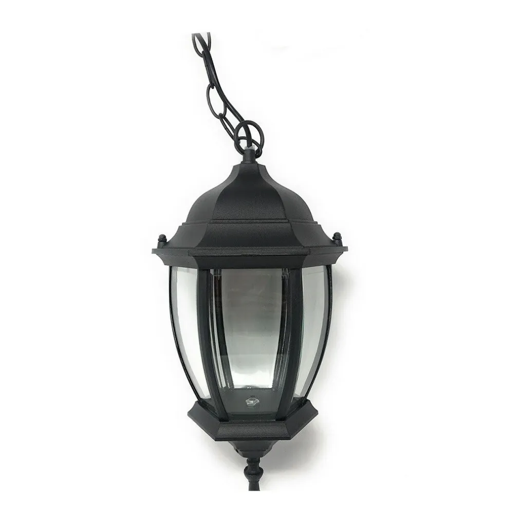 LANTERNA A SOSPENSIONE DA SOFFITTO CON CATENA LAMPADA GIARDINO ATTACCO E27 ES40