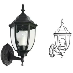 LANTERNA DA GIARDINO ANTICA LAMPADA PARETE APPLIQUE DA ESTERNO A MURO RETRÒ ES09