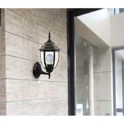 LANTERNA DA GIARDINO ANTICA LAMPADA PARETE APPLIQUE DA ESTERNO A MURO RETRÒ ES09