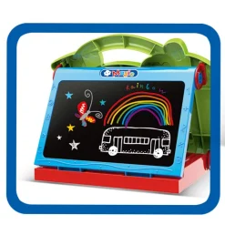 LAVAGNA MAGNETICA BAMBINI HIPPO 2IN1 CON GESSETTI CASSINO E PENNARELLI GIALLO