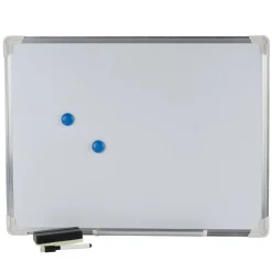 LAVAGNA MAGNETICA XL STRUTTURA ALLUMINIO FONDO BIANCO LACCATO 45 X 60 CM BACHECA