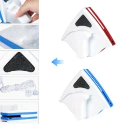 LAVAVETRI MAGNETICO PULISCI VETRO CON CALAMITA PULIZIA VETRI MAGNETICO ANGOLARE