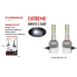 LED AUTO E MOTO LAMPADE FARI MAXTECH H7 C6 KIT LAMPADINE 36W LUCE BIANCA 6000K