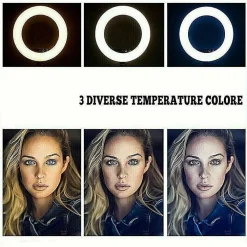 LED RING LIGHT CON TREPPIEDI LAMPADA ANULARE PER SELFIE STREAMING DAL VIVO