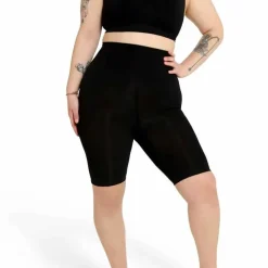 LEGGINGS CICLISTA PANTY SENZA CUCITURE NERO ELASTICO TAGLIA UNICA PALESTRA SPORT