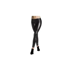 LEGGINGS DA DONNA EFFETTO SIMILPELLE NERO MODELLO SNELLENTE SOGNO DOLCE TAGLIA